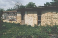 Strawbale potting shed at Redfield