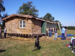 Strawbale produce store